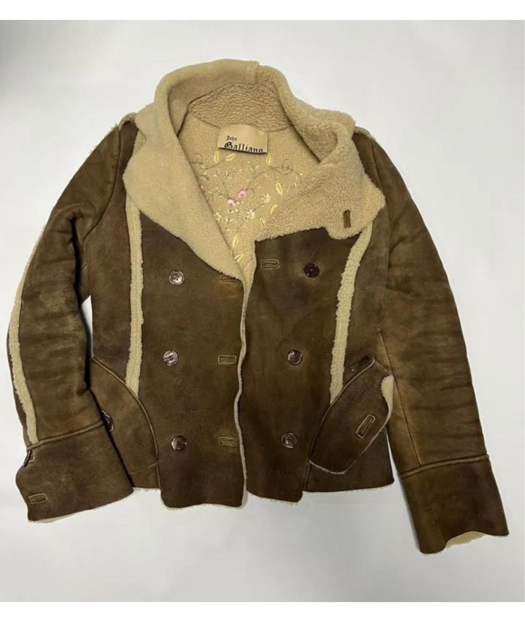 JOHN GALLIANO Коричневая меховая дубленка, фото 6