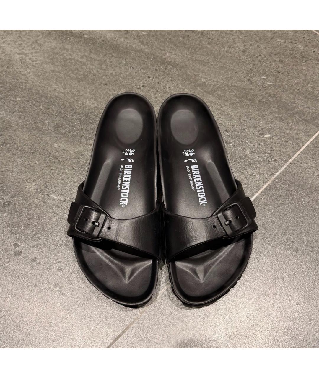 BIRKENSTOCK Черные резиновые шлепанцы, фото 2