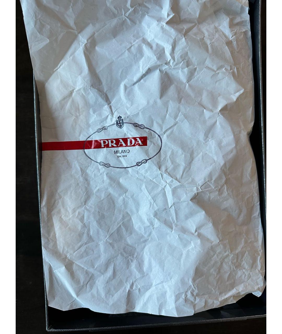 PRADA Черные неопреновые высокие кроссовки / кеды, фото 7