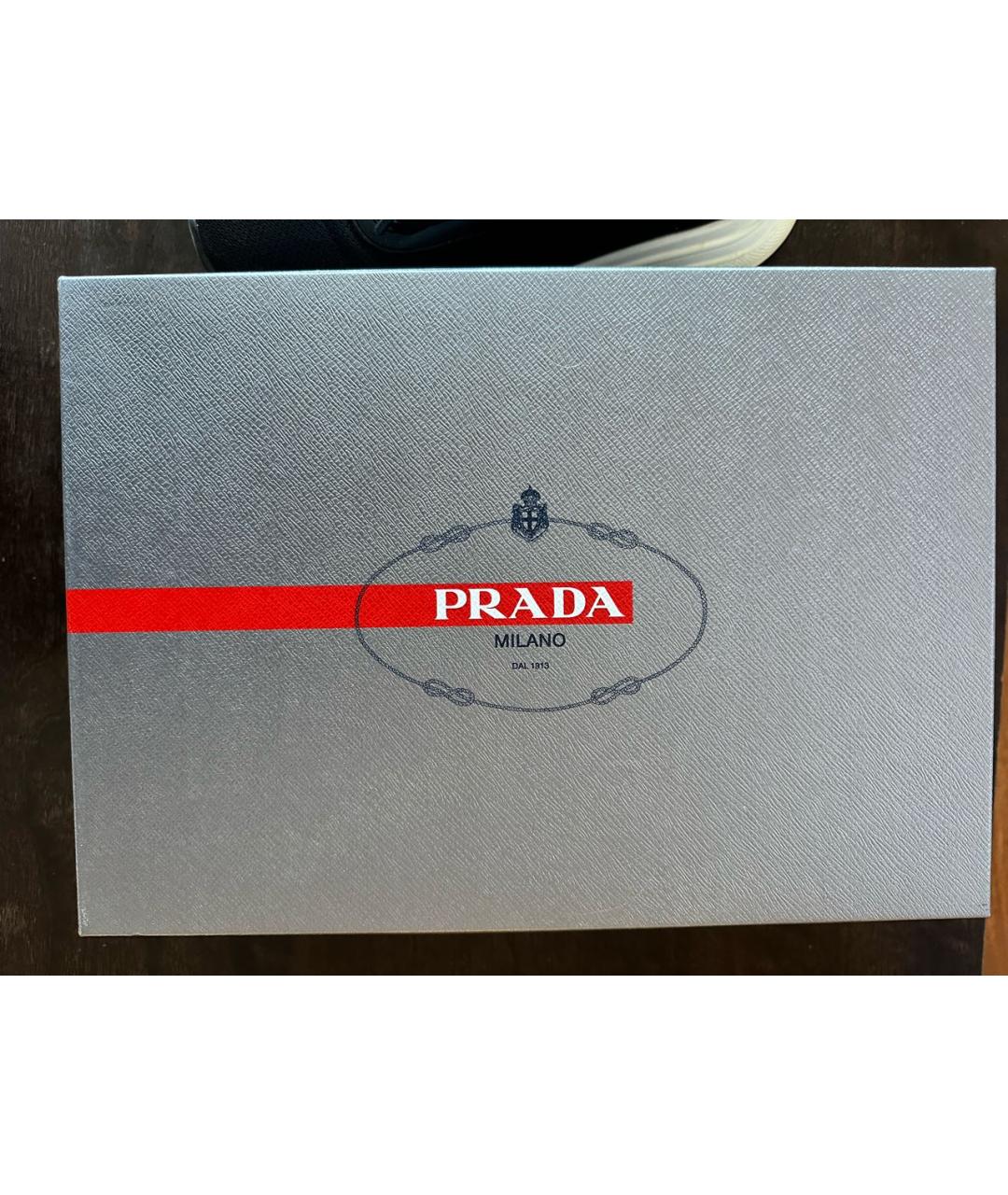 PRADA Черные неопреновые высокие кроссовки / кеды, фото 5
