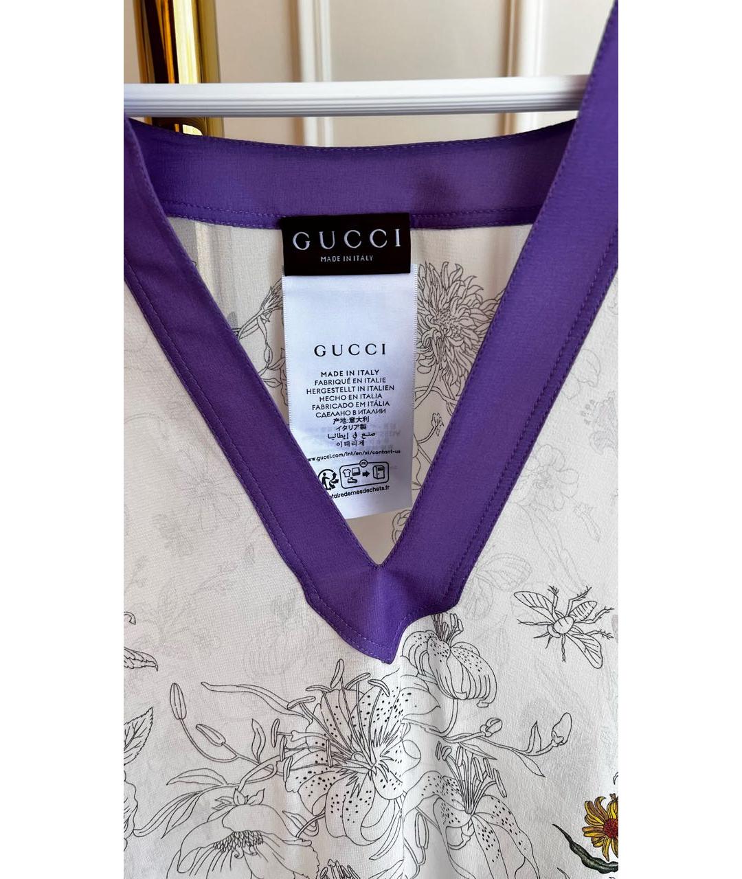 GUCCI Мульти шелковая туника, фото 4