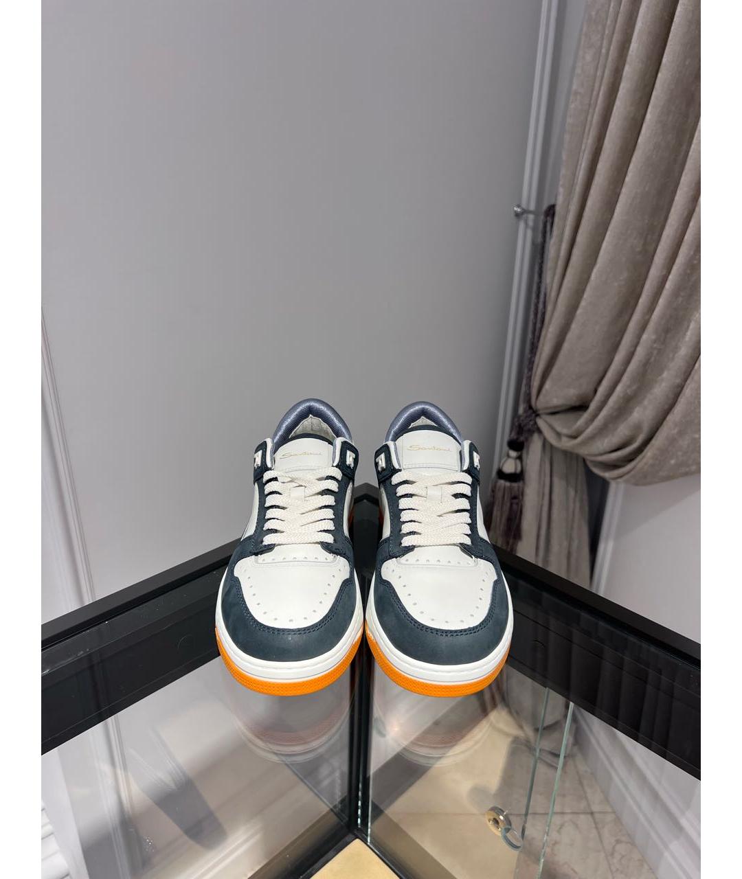 SANTONI Мульти кожаные низкие кроссовки / кеды, фото 3