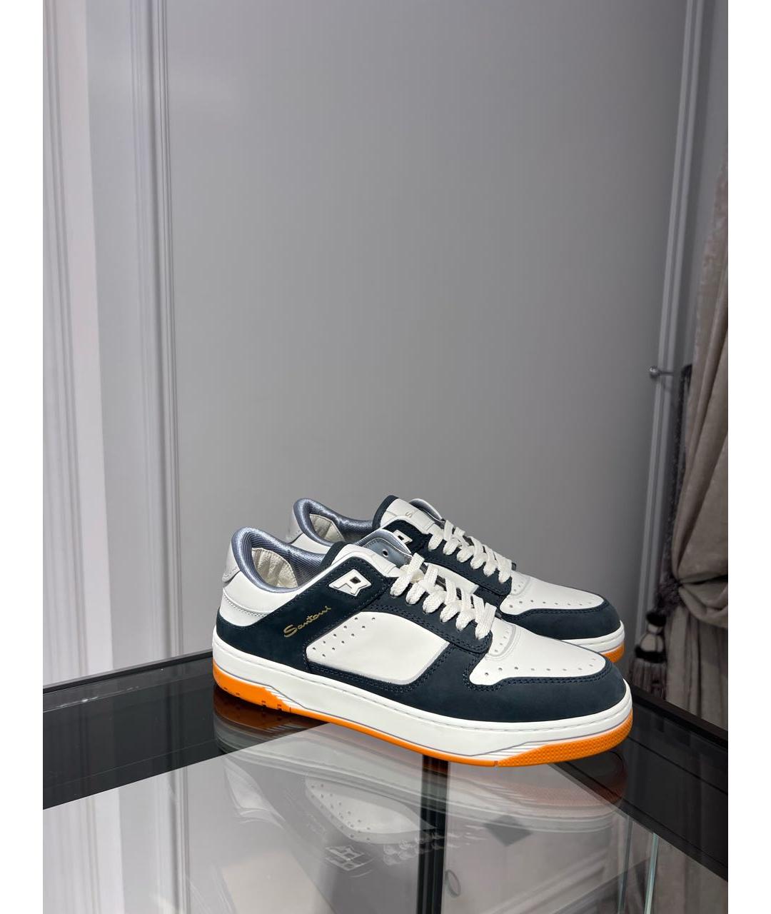 SANTONI Мульти кожаные низкие кроссовки / кеды, фото 2