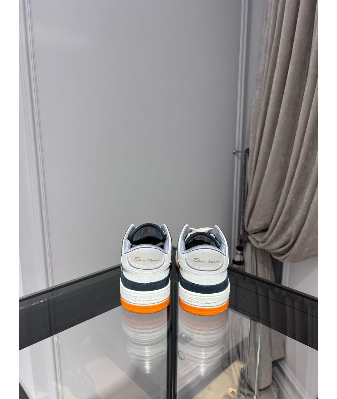 SANTONI Мульти кожаные низкие кроссовки / кеды, фото 4