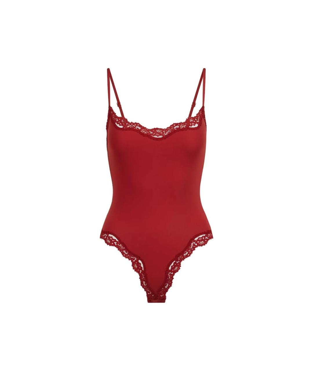 SKIMS Красное полиамидовое боди, фото 1