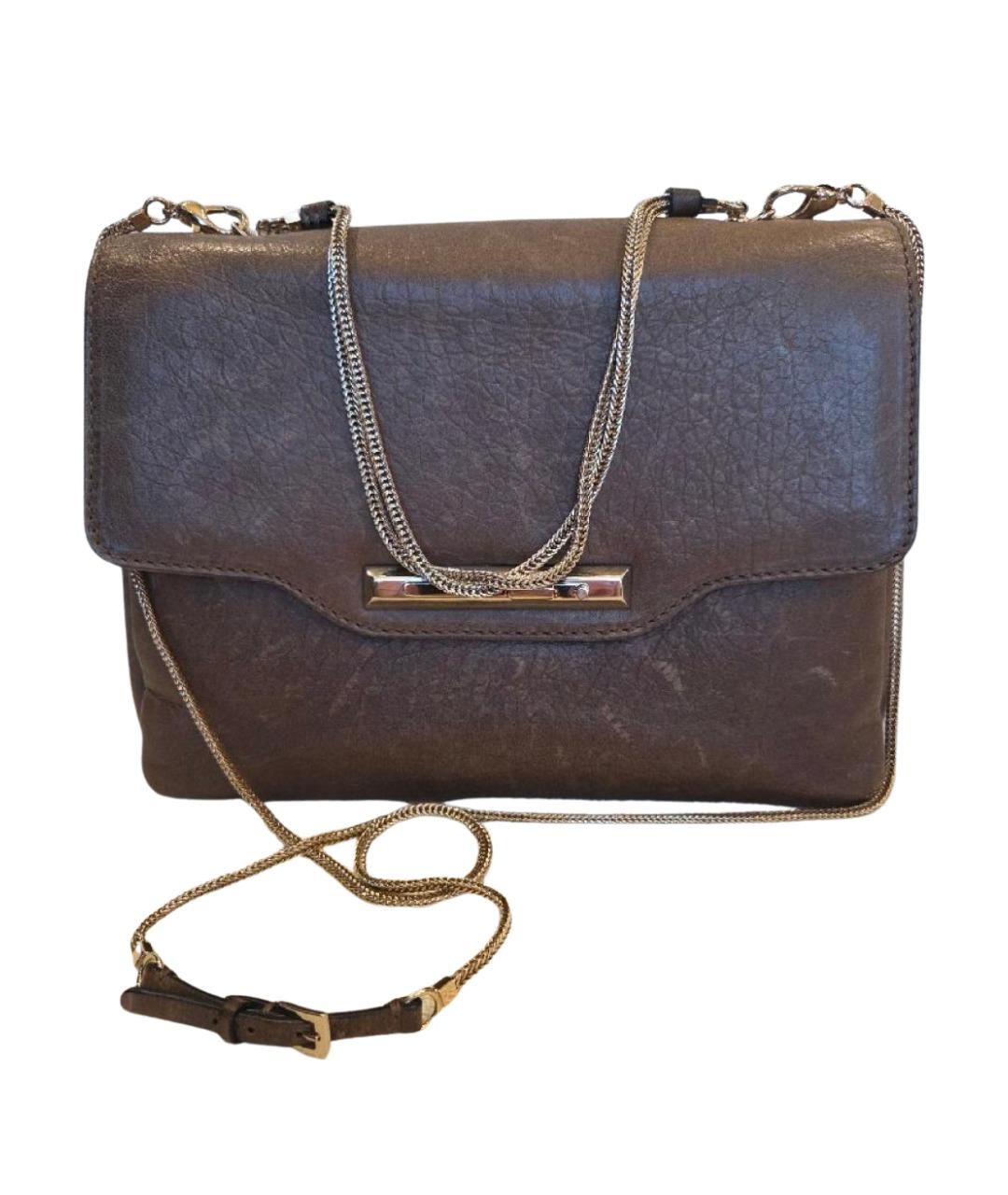 VALENTINO Бежевая кожаная сумка с короткими ручками, фото 1