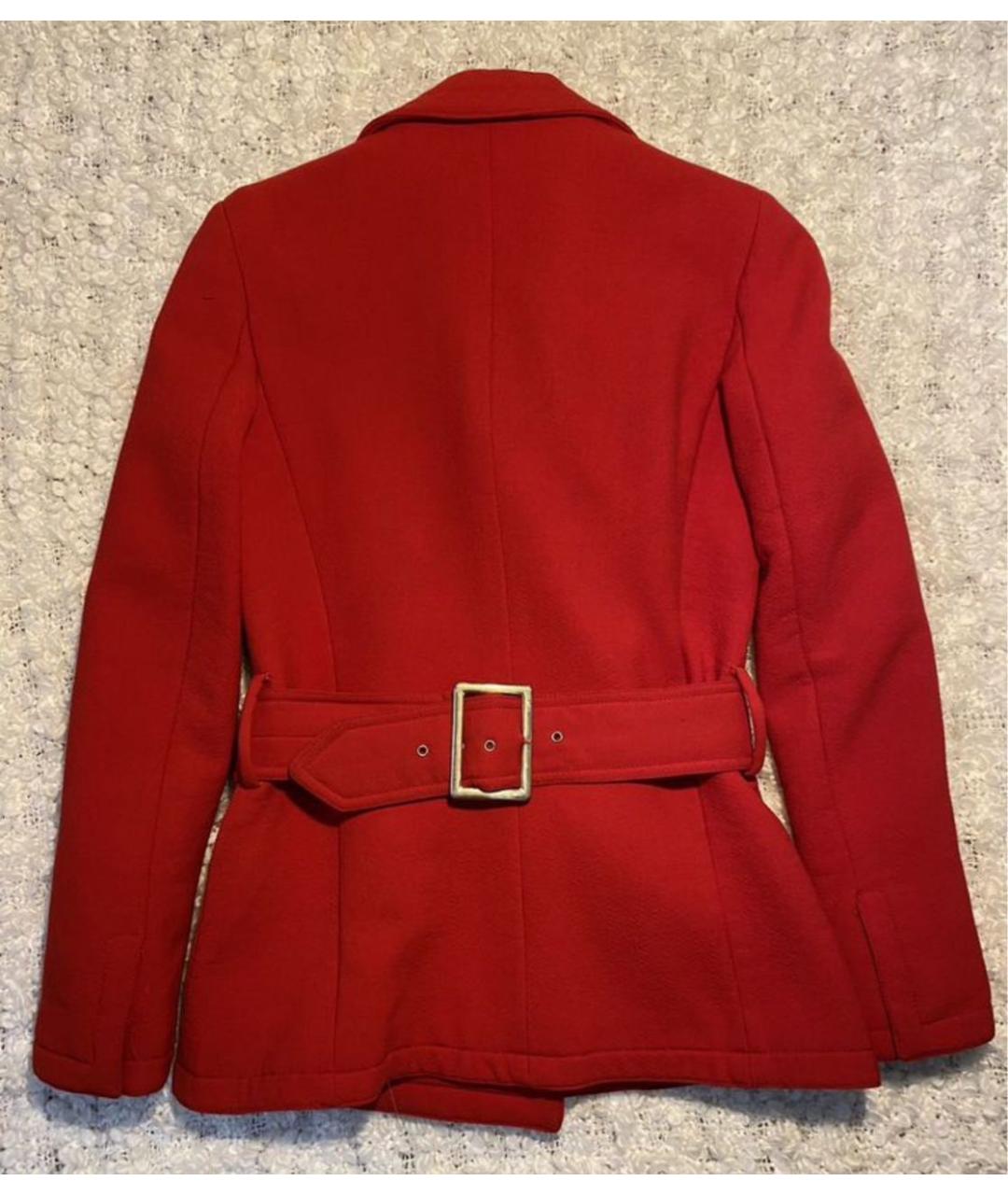 DOLCE&GABBANA Красное шерстяное пальто, фото 2