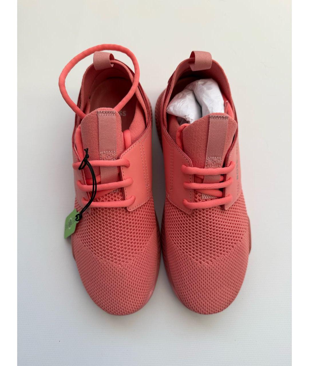 HUGO BOSS Коралловые текстильные кроссовки, фото 2