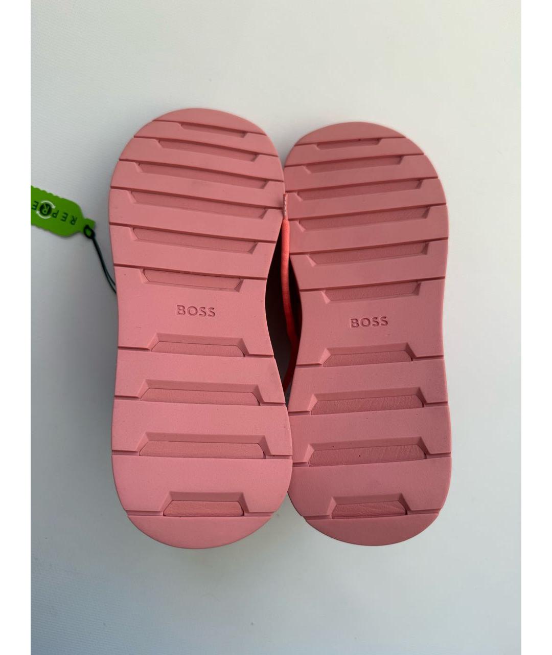 HUGO BOSS Коралловые текстильные кроссовки, фото 4