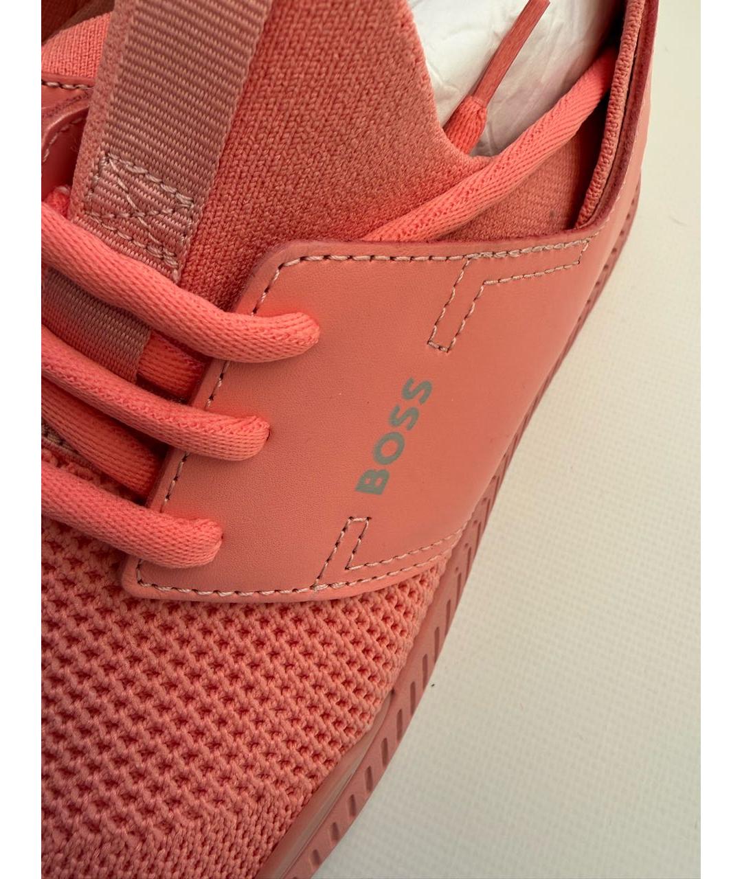 HUGO BOSS Коралловые текстильные кроссовки, фото 6
