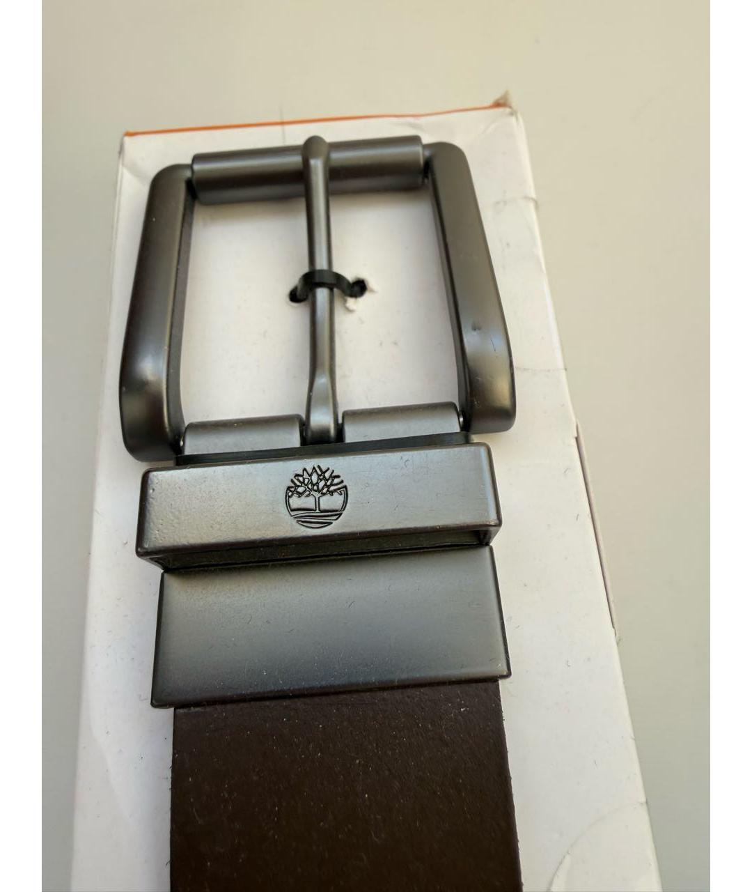 TIMBERLAND Коричневый кожаный ремень, фото 2