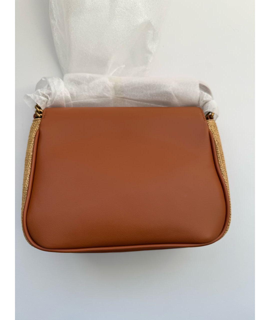 PINKO Коричневая кожаная сумка через плечо, фото 2