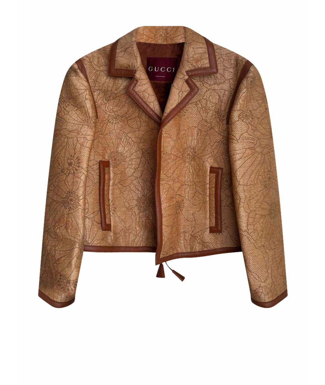 GUCCI Бежевый жакет/пиджак, фото 1