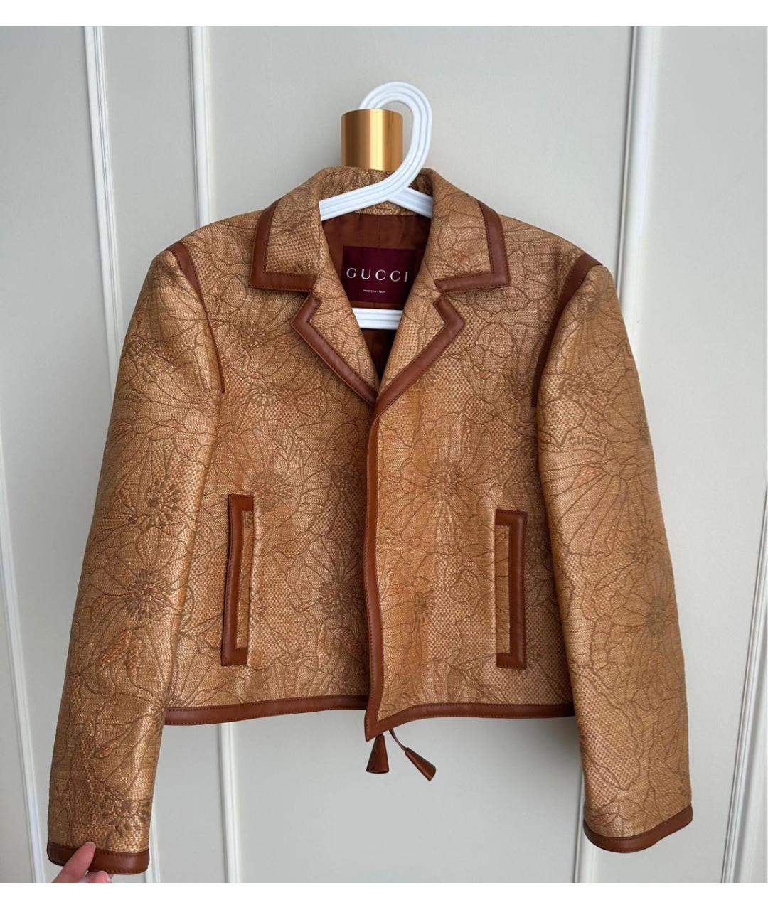 GUCCI Бежевый жакет/пиджак, фото 7