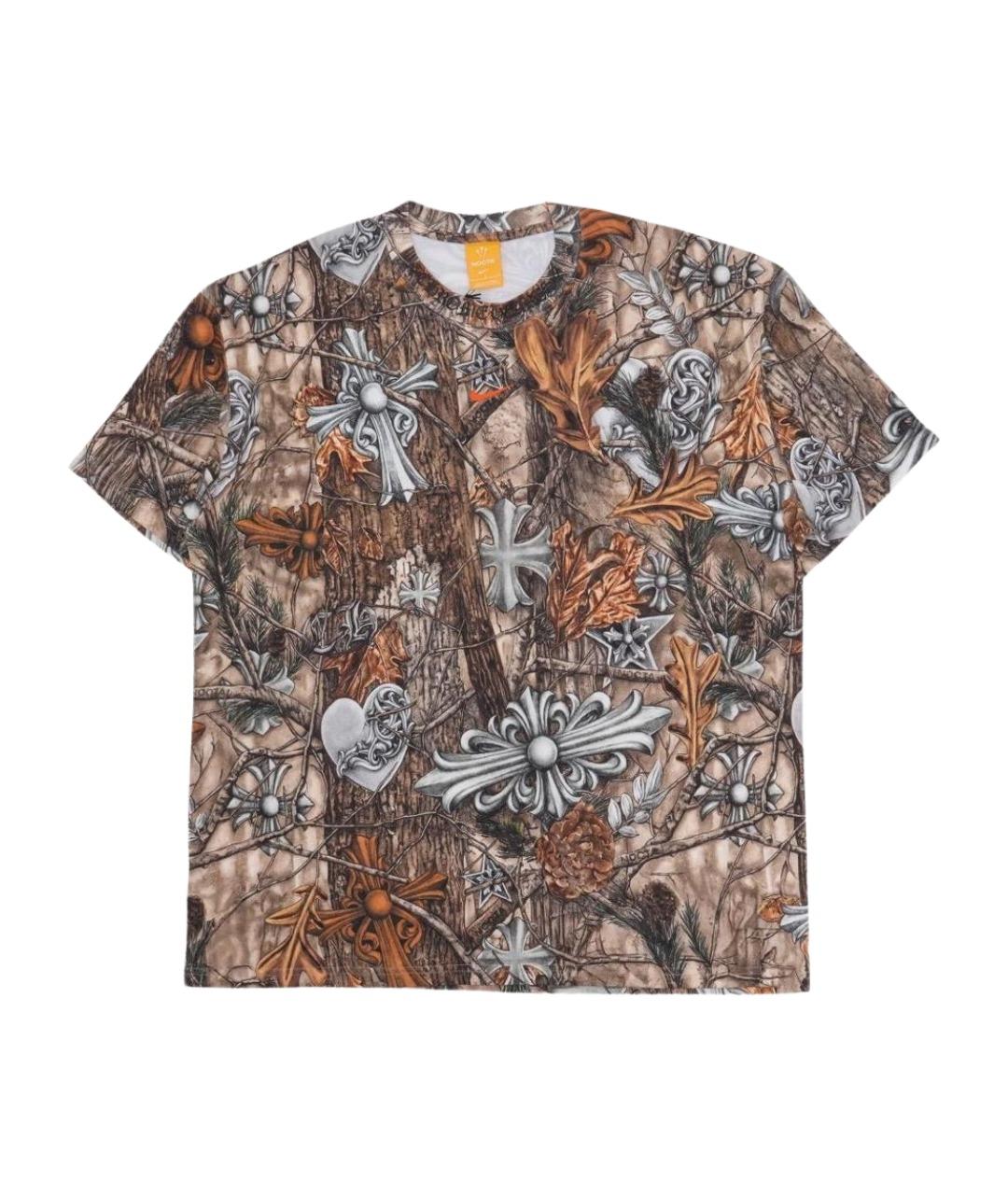 CHROME HEARTS Коричневая хлопковая футболка, фото 2