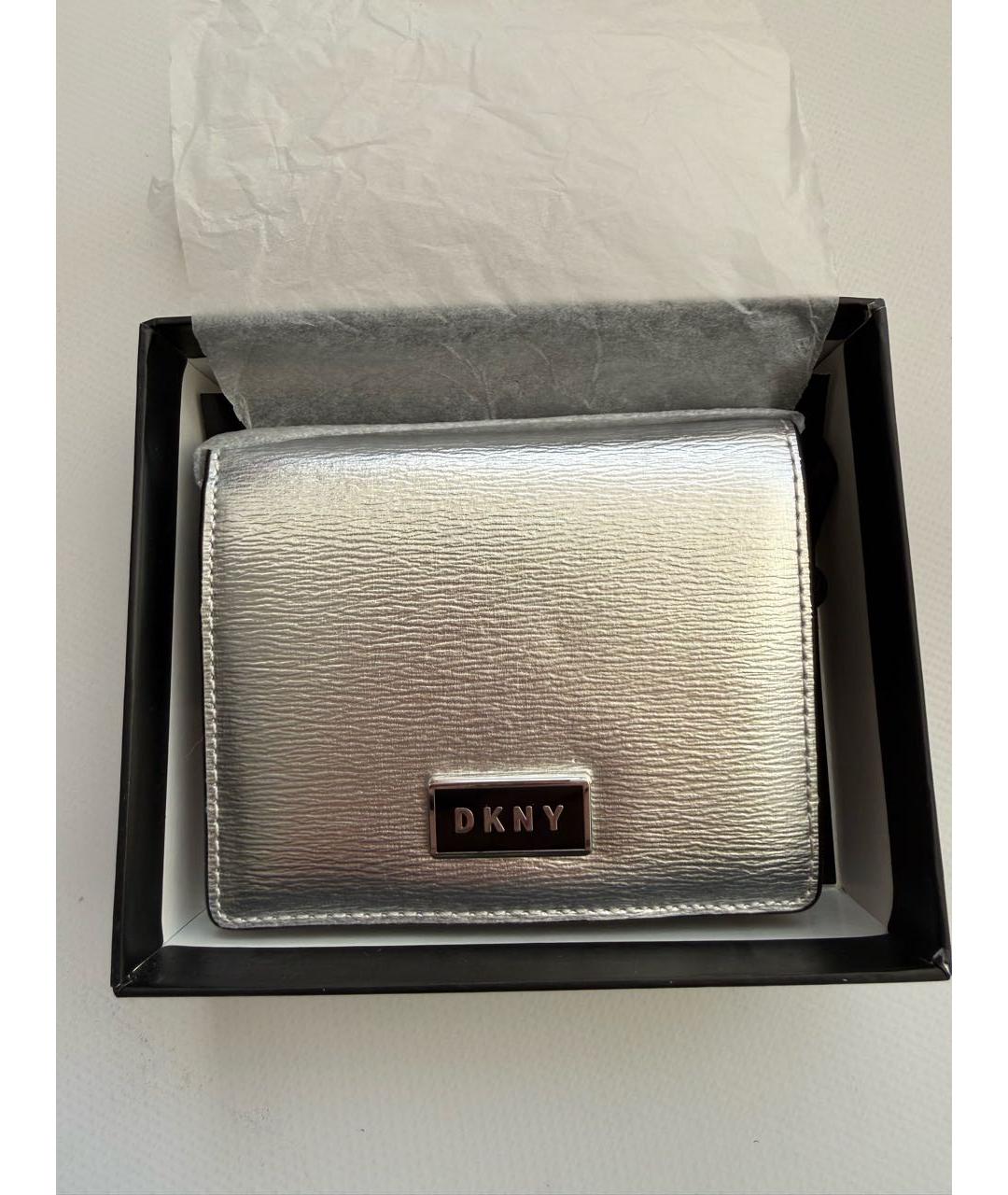 DKNY Серебрянный кошелек из искусственной кожи, фото 5