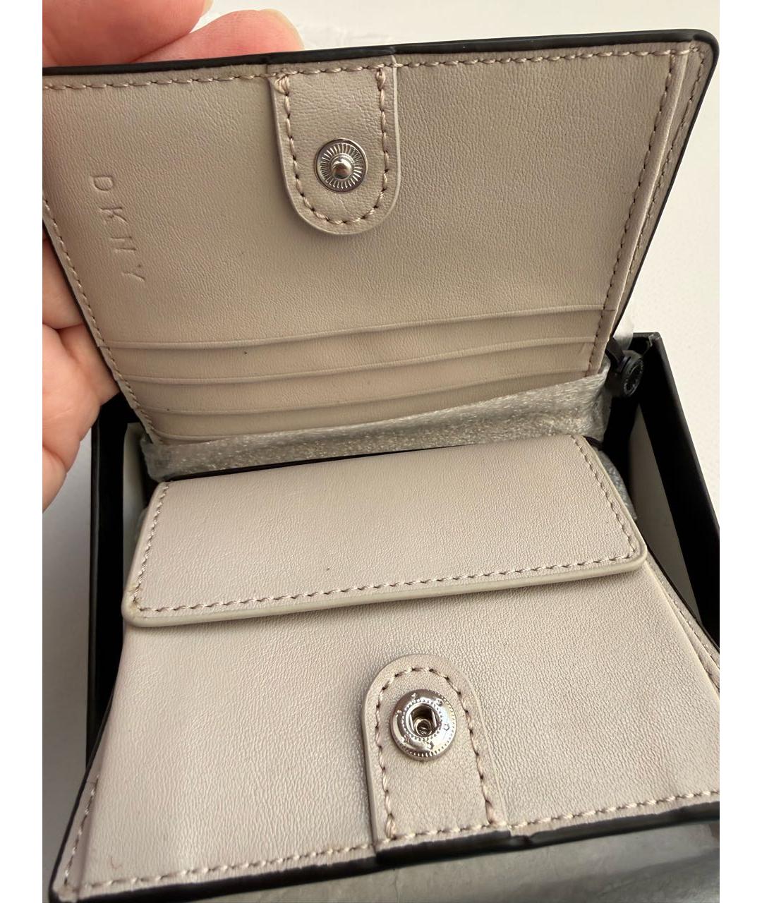 DKNY Серебрянный кошелек из искусственной кожи, фото 3