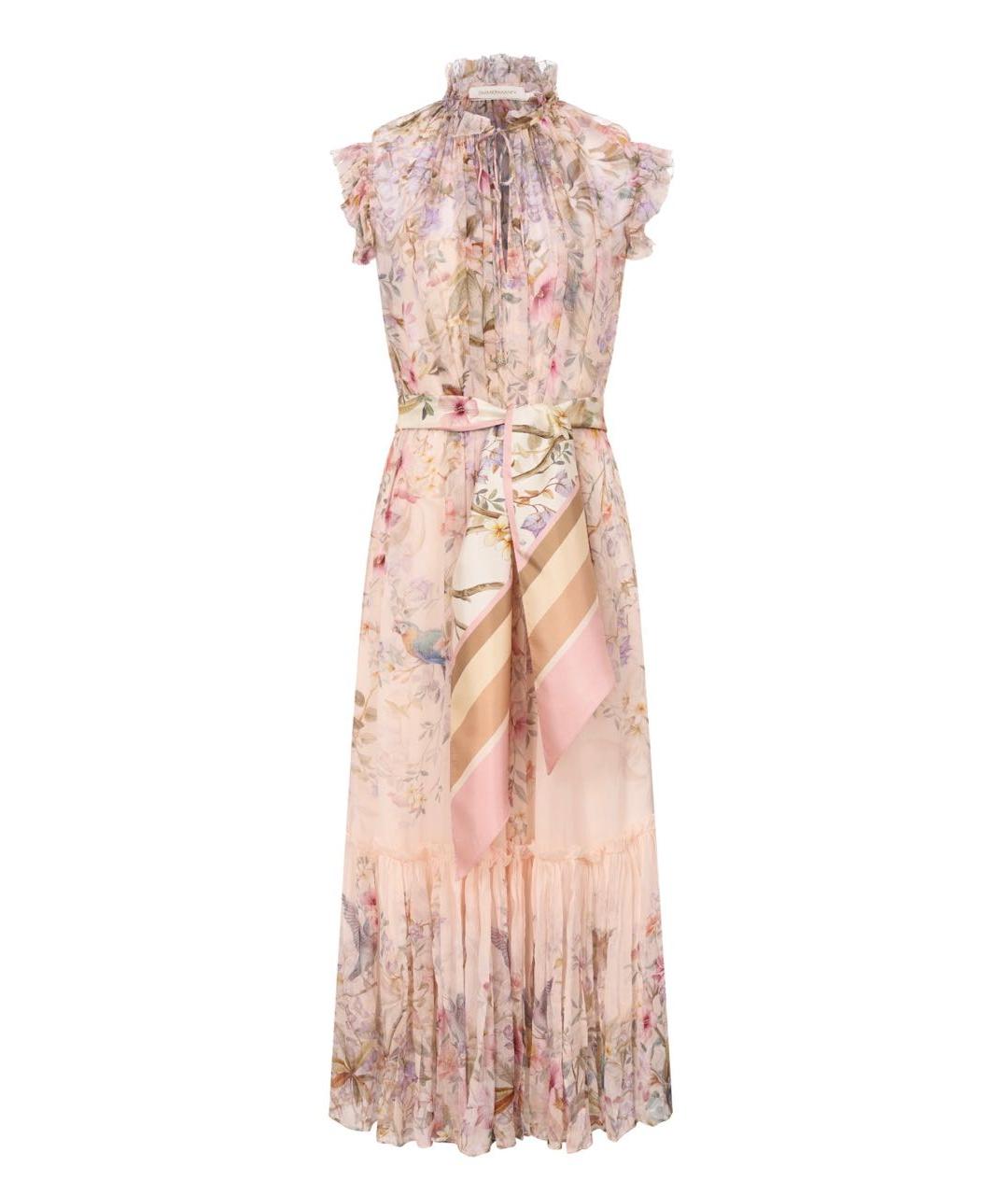 ZIMMERMANN Розовое вискозное повседневное платье, фото 1