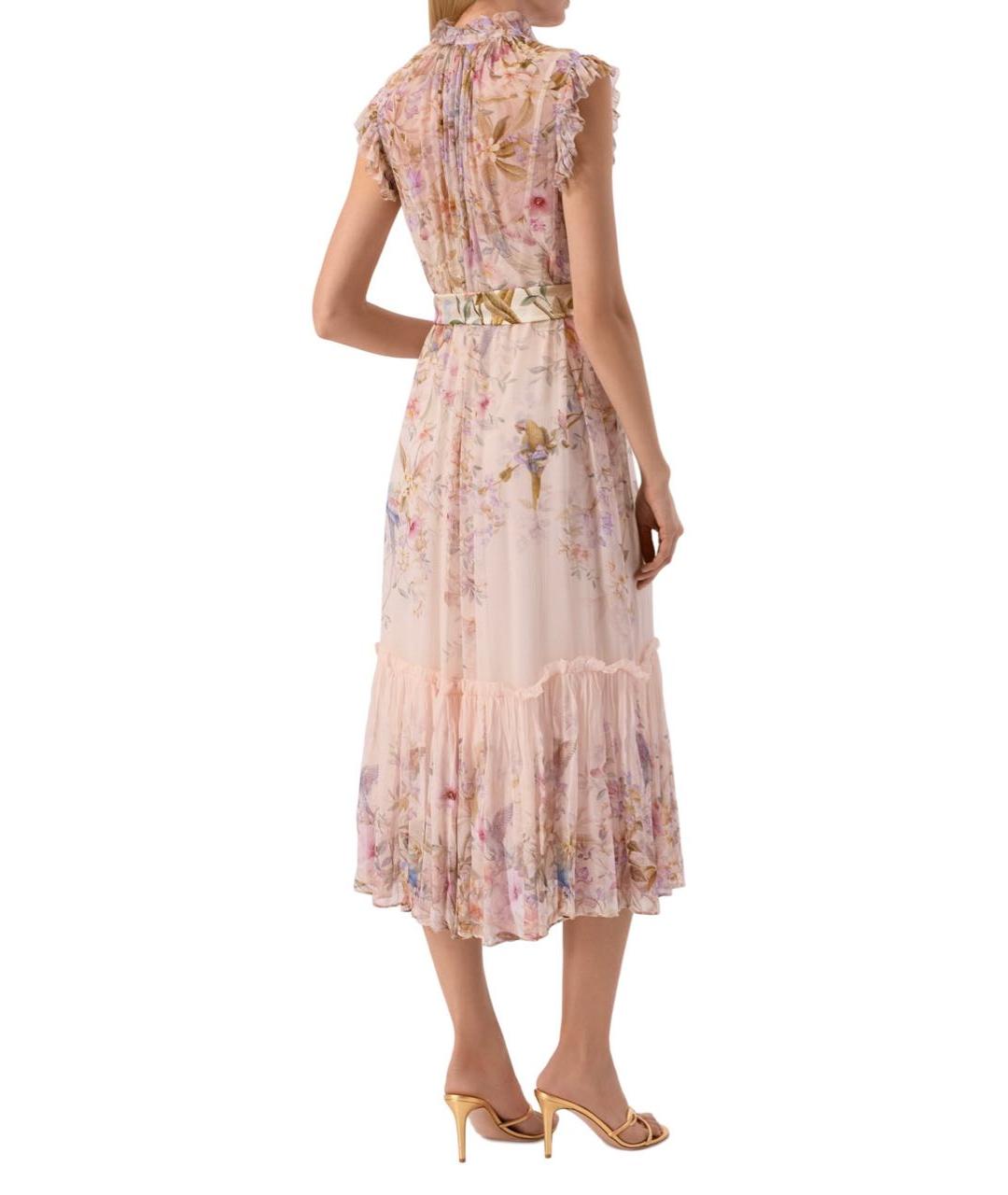 ZIMMERMANN Розовое вискозное повседневное платье, фото 3