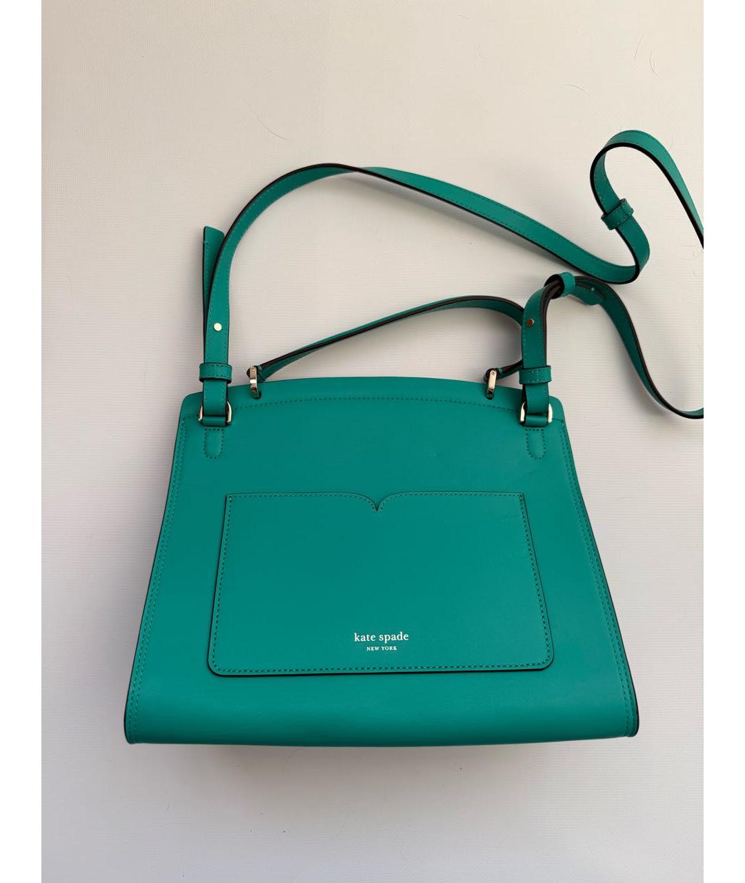 KATE SPADE Зеленая кожаная сумка через плечо, фото 3