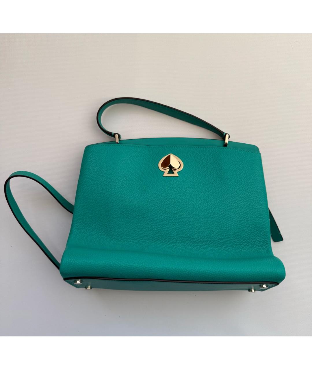 KATE SPADE Зеленая кожаная сумка через плечо, фото 5