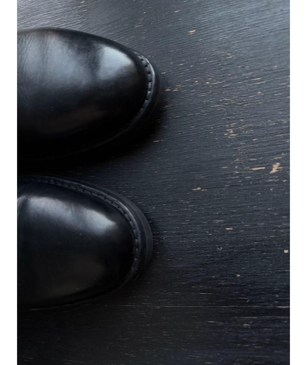 GOLDEN GOOSE DELUXE BRAND Черные кожаные полусапоги, фото 3