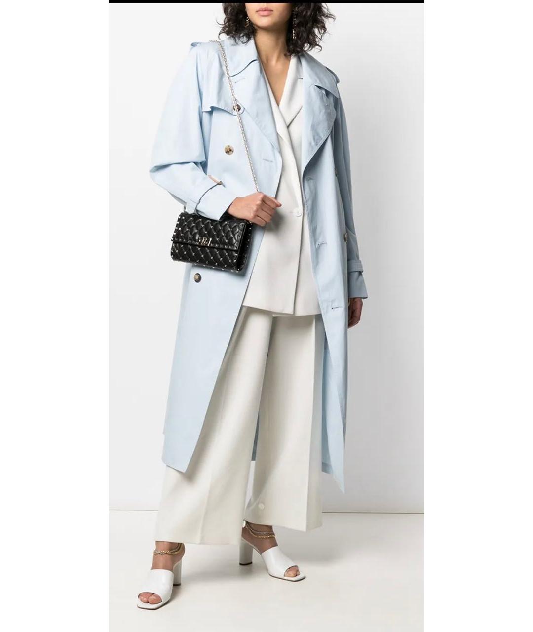 VALENTINO Черная кожаная сумка через плечо, фото 8