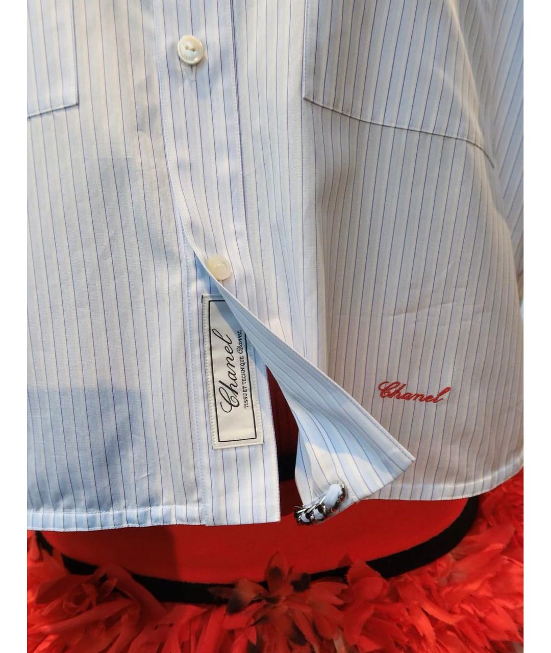 CHANEL Голубая хлопковая рубашка, фото 4