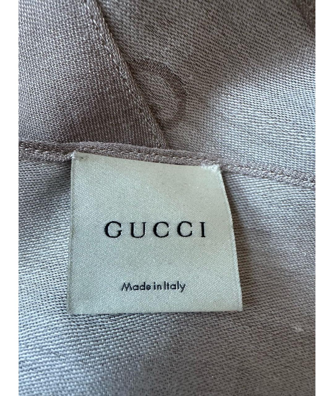 GUCCI Бежевый платок, фото 8