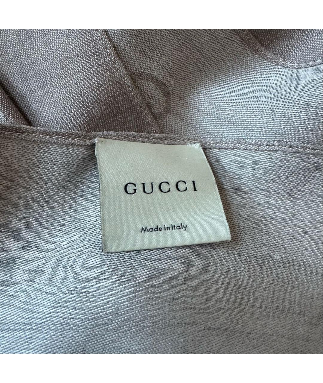 GUCCI Бежевый платок, фото 4