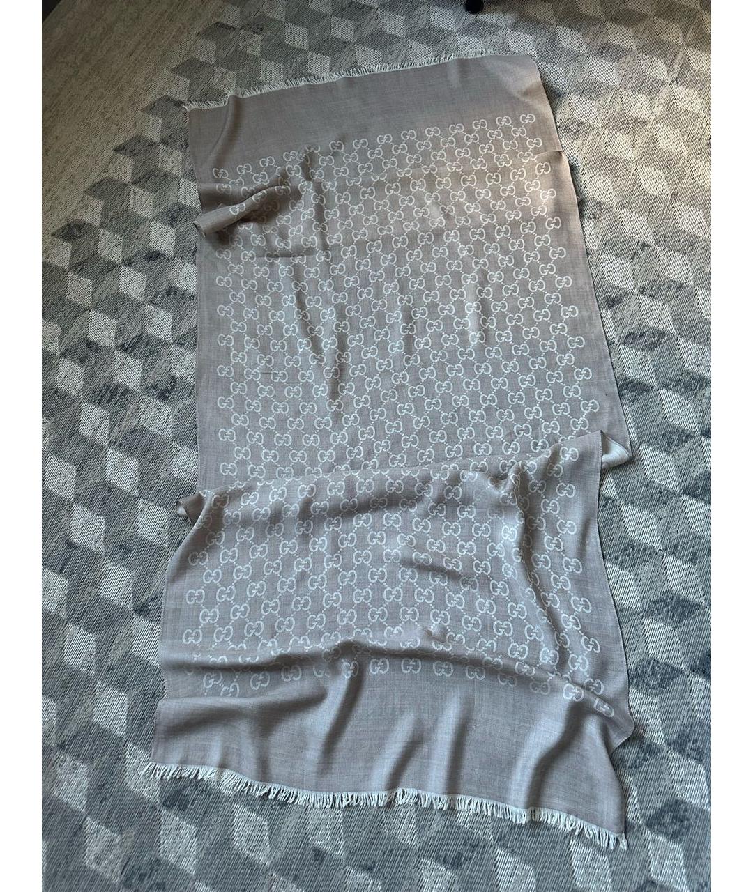 GUCCI Бежевый платок, фото 2