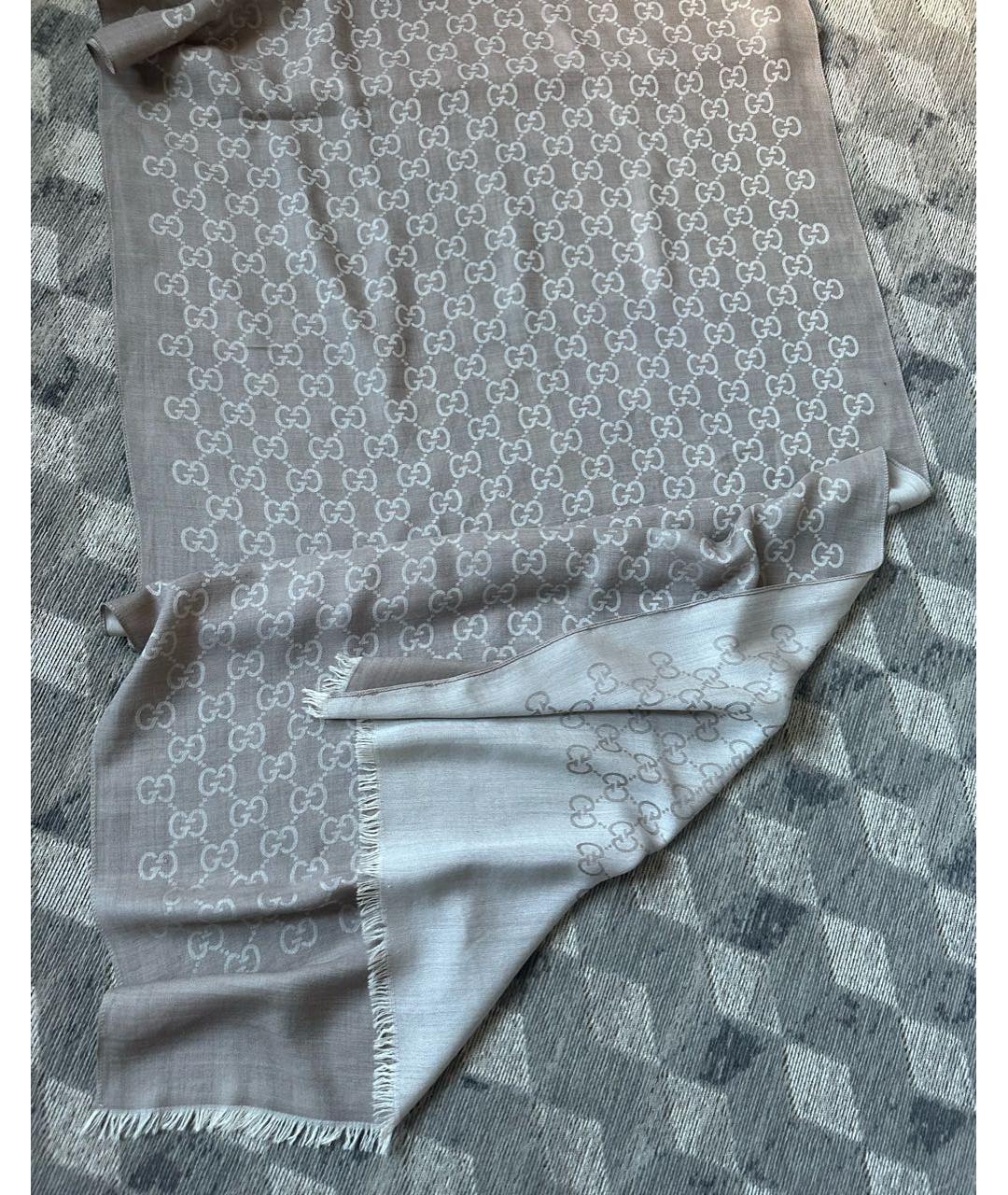 GUCCI Бежевый платок, фото 7