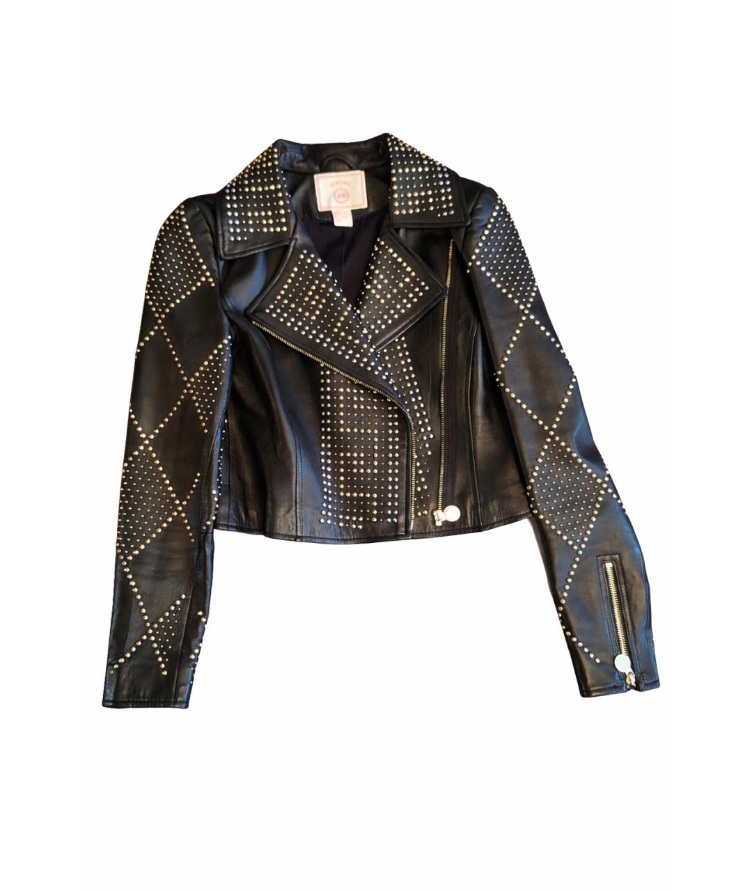 VERSACE Черная кожаная куртка, фото 5