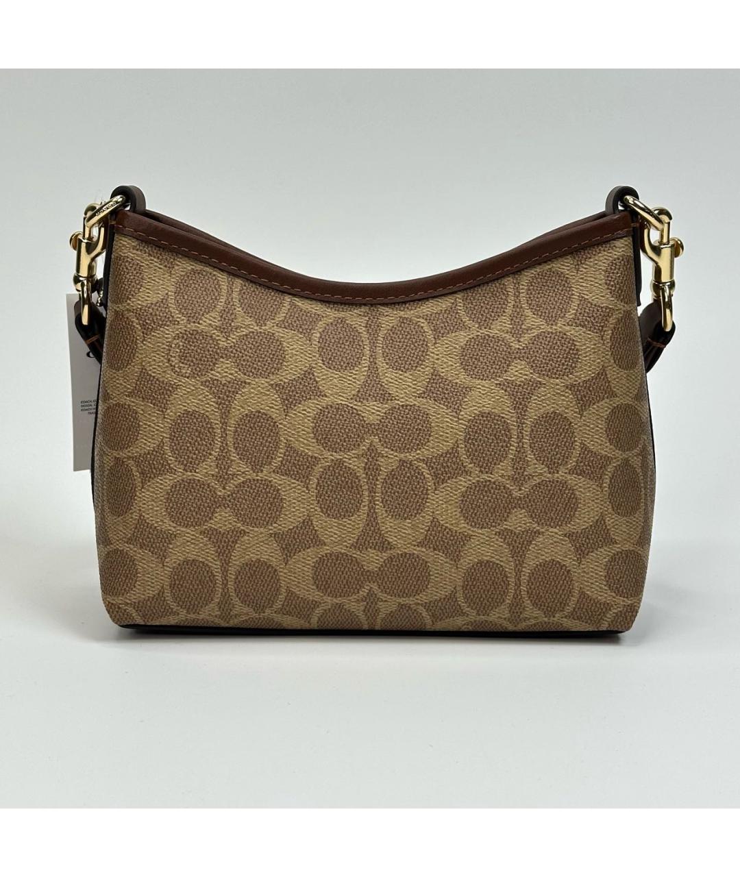 COACH Коричневая сумка с короткими ручками, фото 6