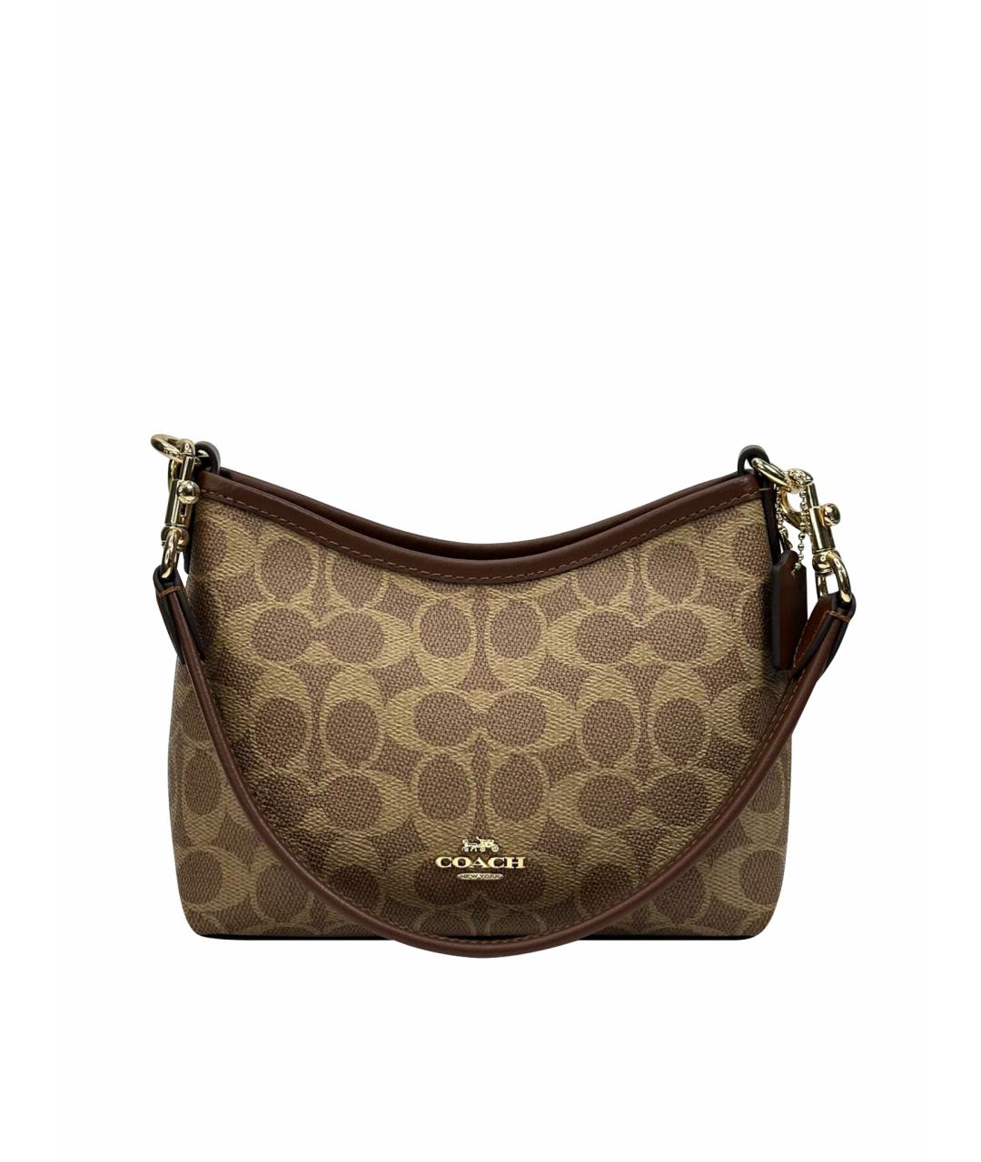 COACH Коричневая сумка с короткими ручками, фото 1