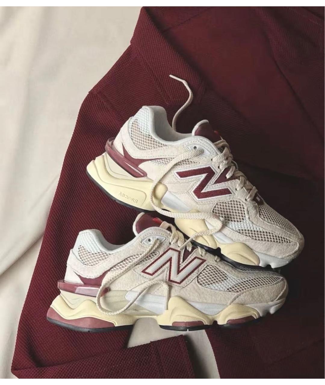 NEW BALANCE Бежевые текстильные низкие кроссовки / кеды, фото 2