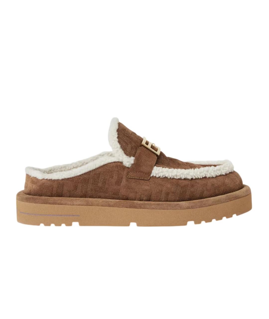 FENDI Коричневые мюли, фото 6