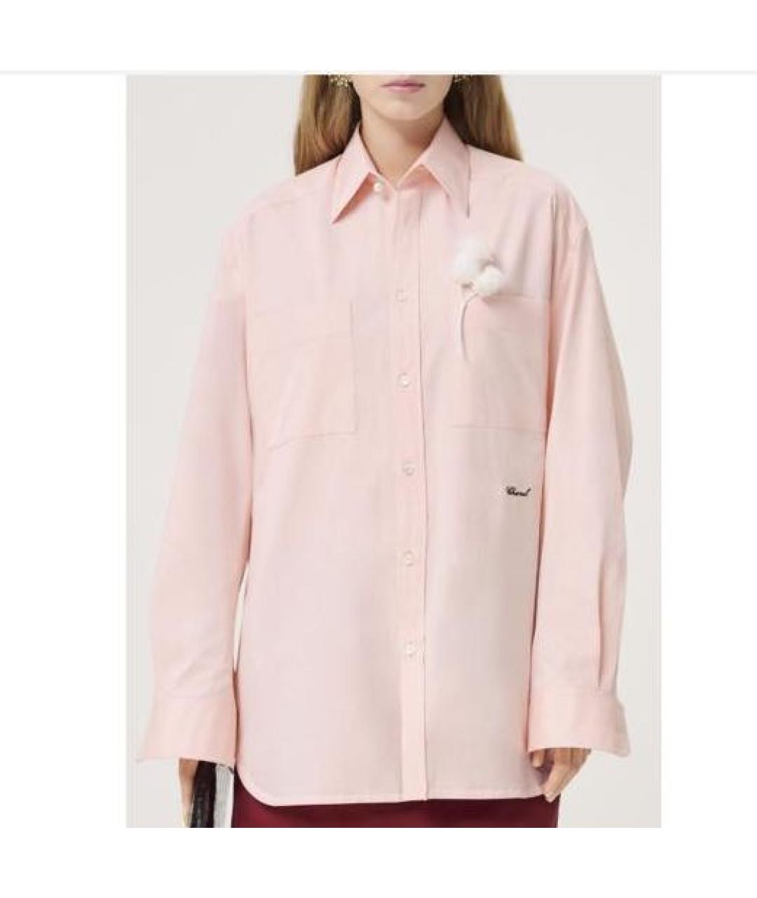 CHANEL Коралловая хлопковая рубашка, фото 2