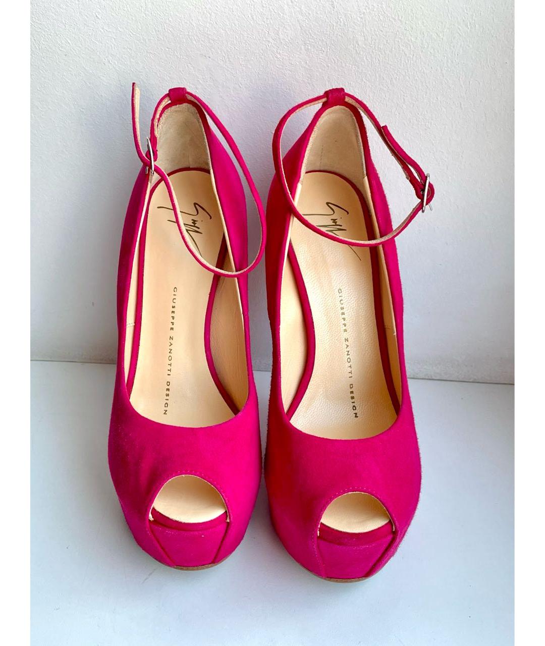 GIUSEPPE ZANOTTI DESIGN Фуксия замшевые туфли, фото 3