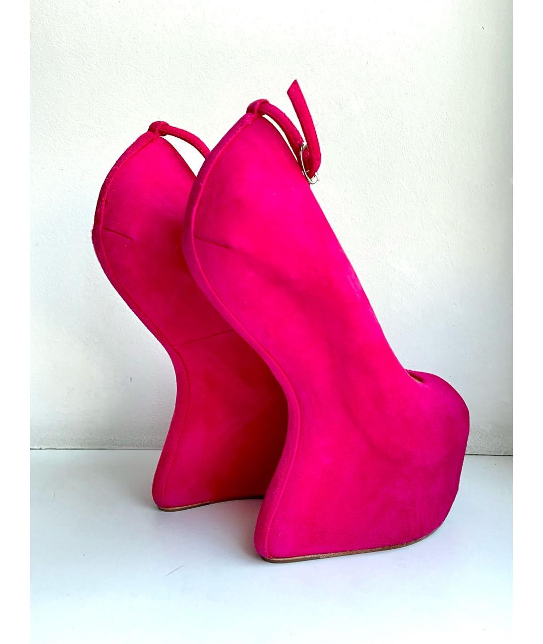 GIUSEPPE ZANOTTI DESIGN Фуксия замшевые туфли, фото 4