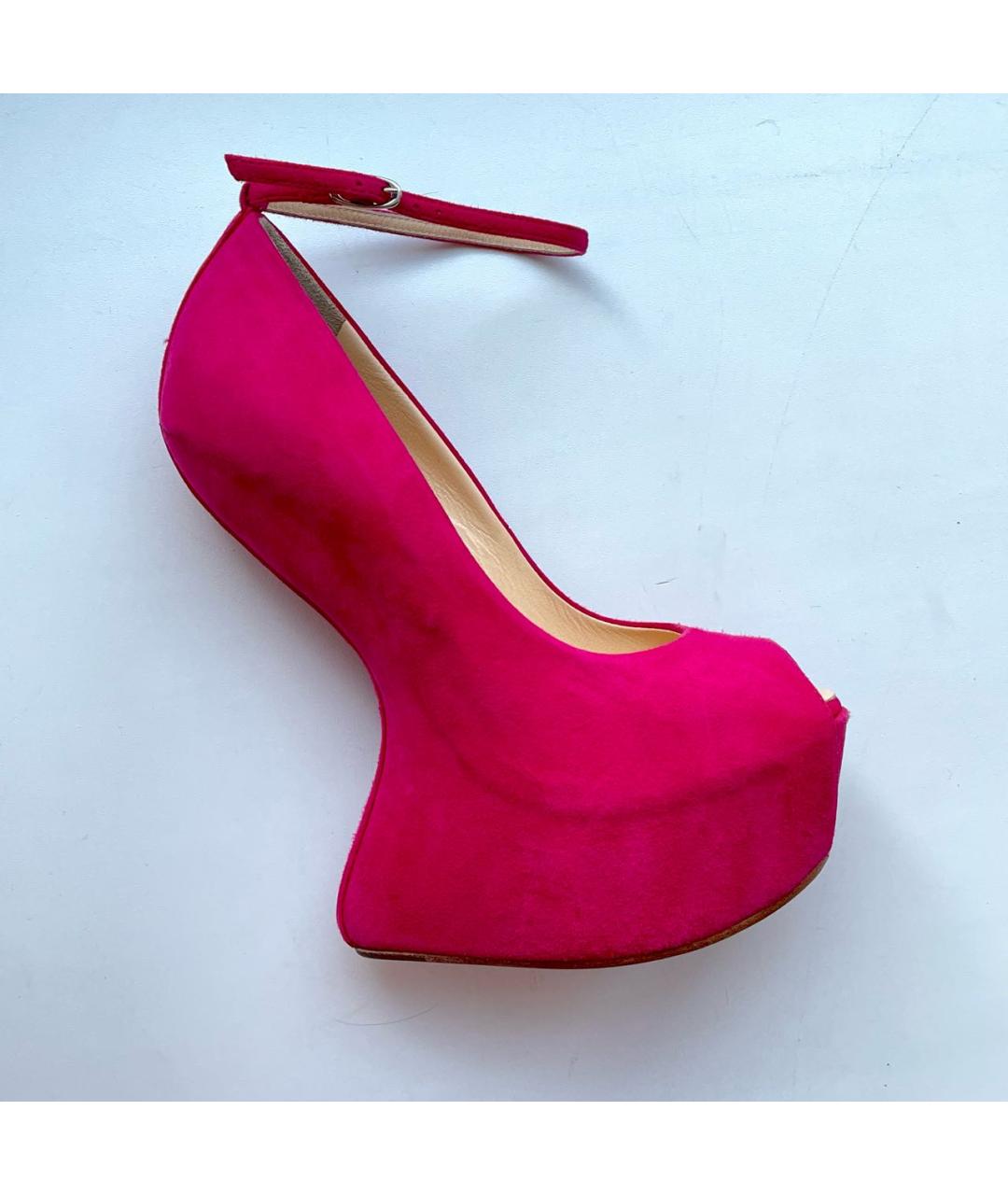 GIUSEPPE ZANOTTI DESIGN Фуксия замшевые туфли, фото 9