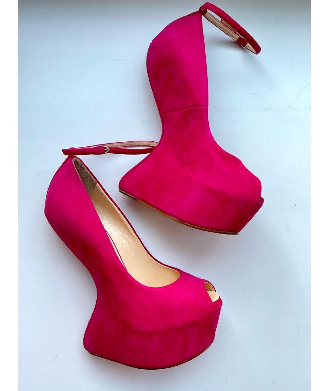 GIUSEPPE ZANOTTI DESIGN Фуксия замшевые туфли, фото 2