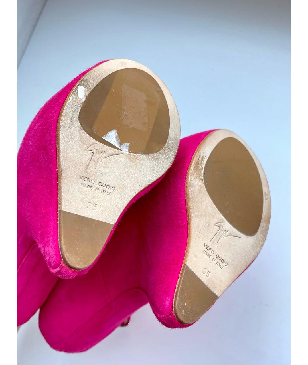 GIUSEPPE ZANOTTI DESIGN Фуксия замшевые туфли, фото 6