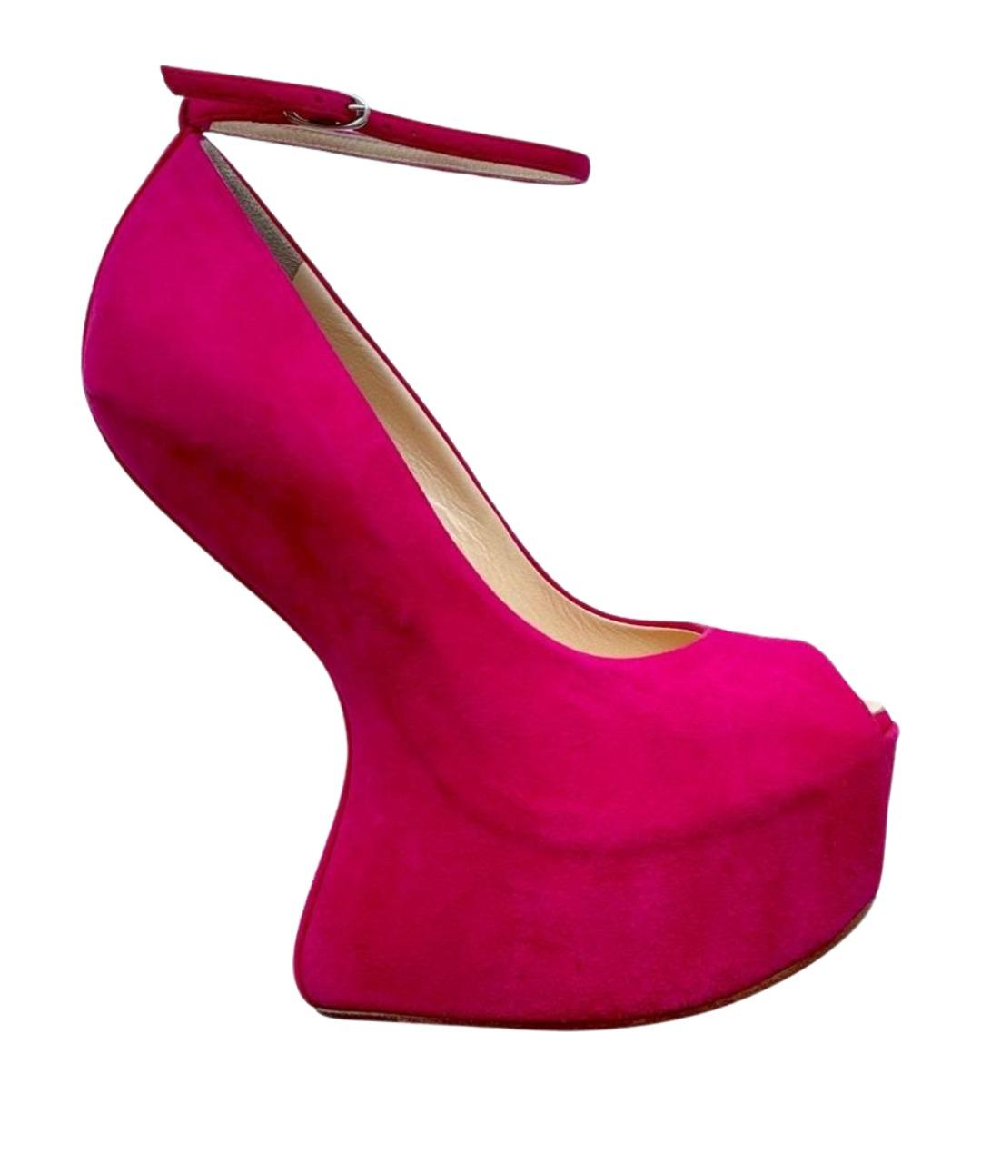 GIUSEPPE ZANOTTI DESIGN Фуксия замшевые туфли, фото 1