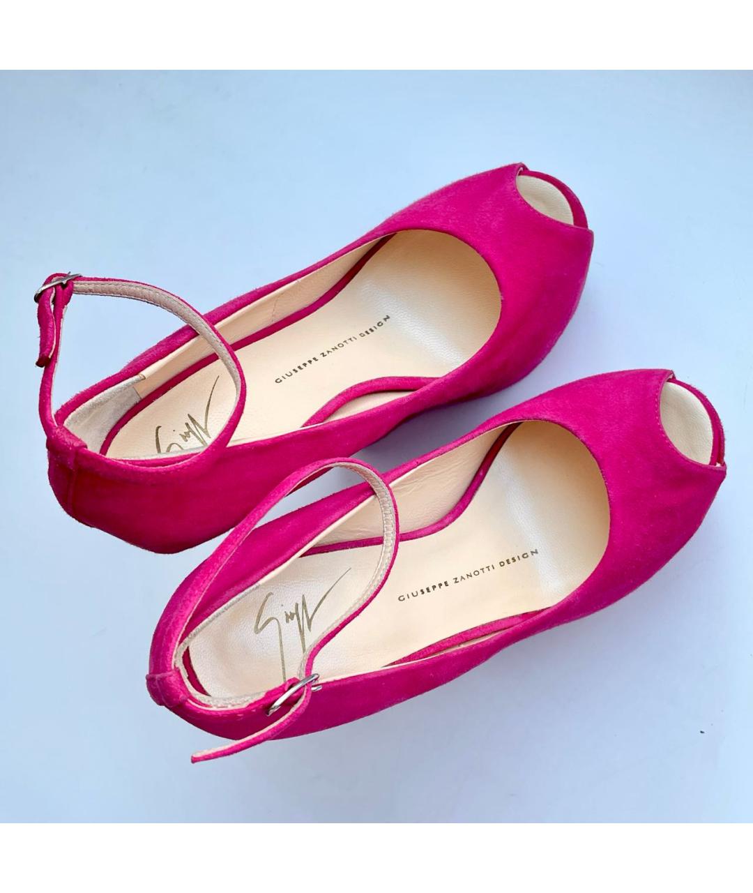 GIUSEPPE ZANOTTI DESIGN Фуксия замшевые туфли, фото 5