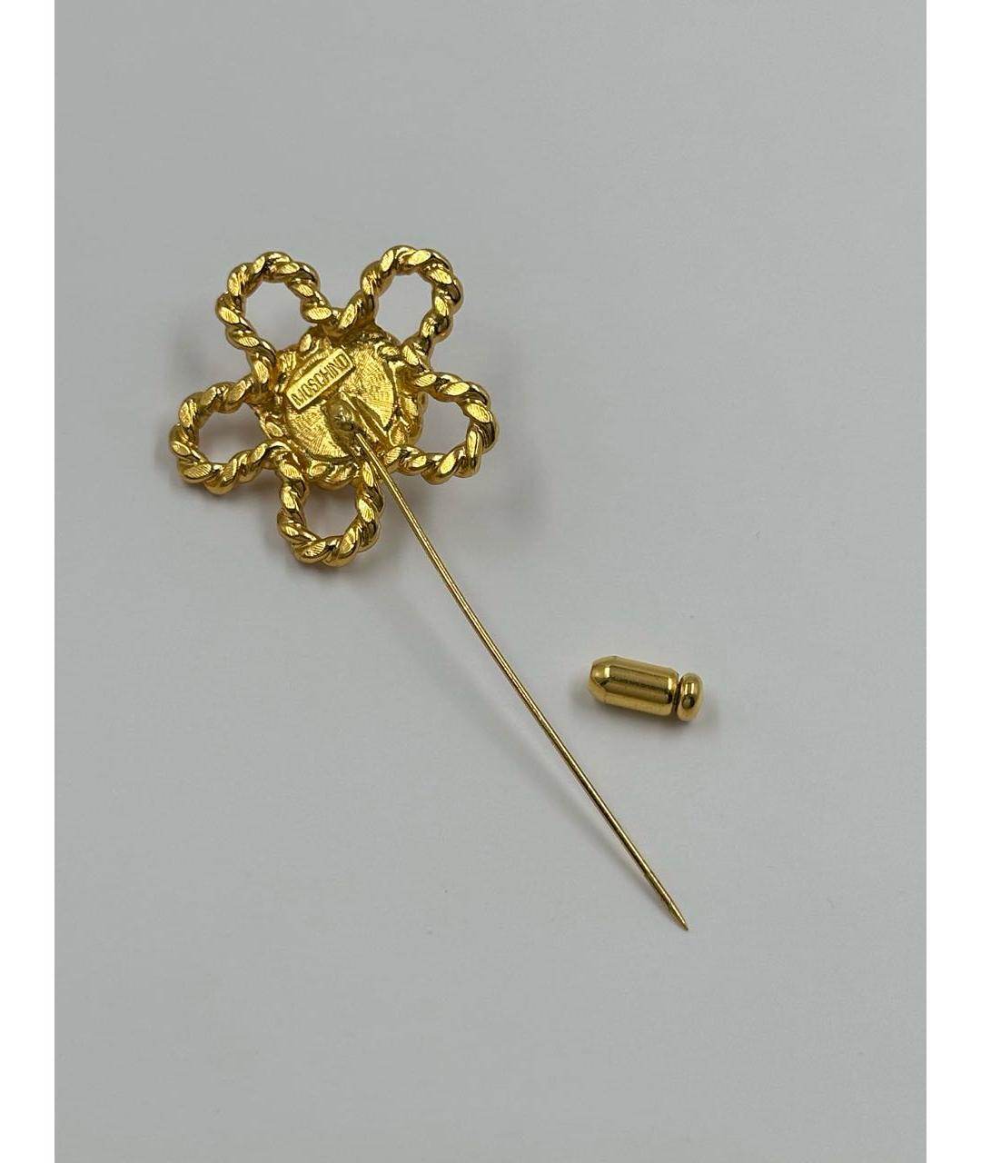 MOSCHINO Золотая позолоченная булавка / брошь, фото 6