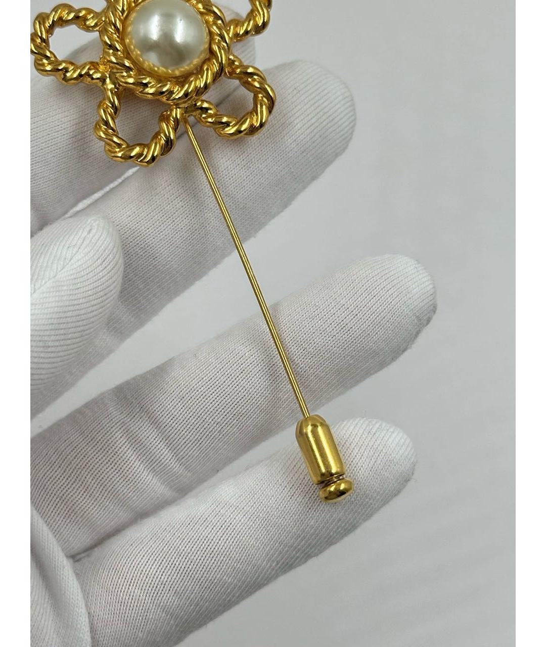 MOSCHINO Золотая позолоченная булавка / брошь, фото 5