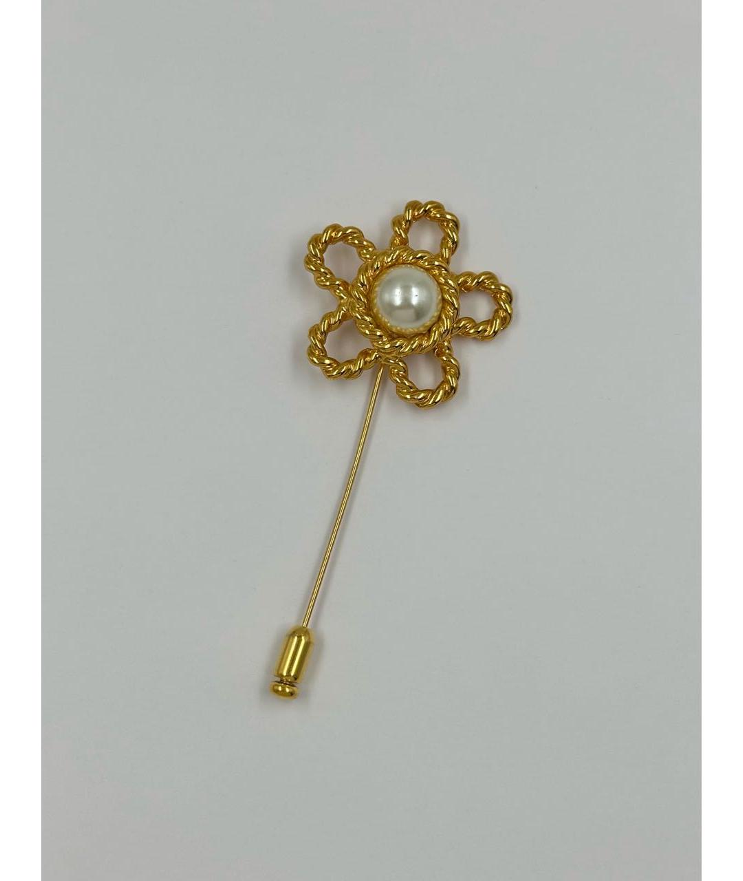 MOSCHINO Золотая позолоченная булавка / брошь, фото 7