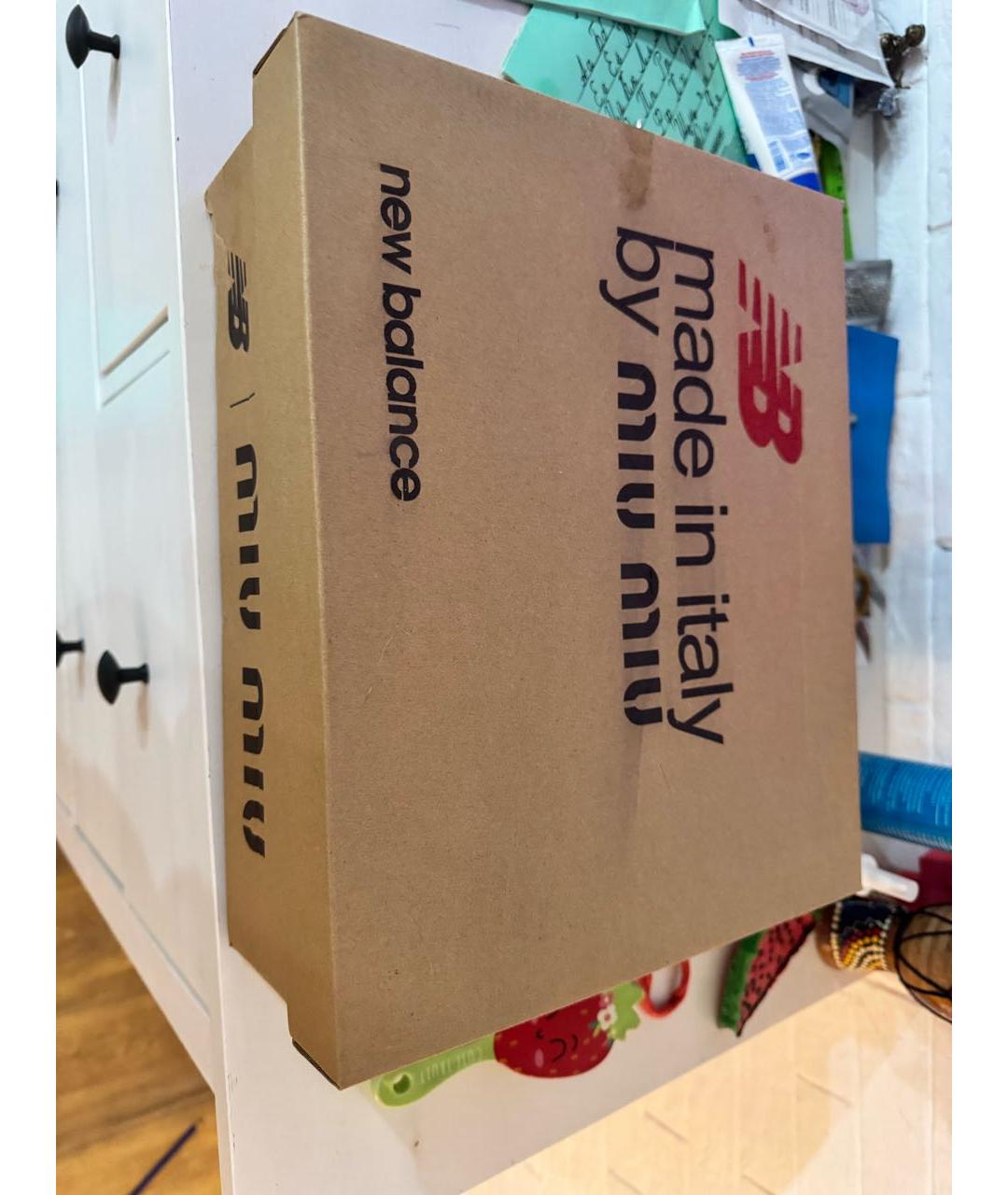 MIU MIU Серые замшевые кроссовки, фото 4