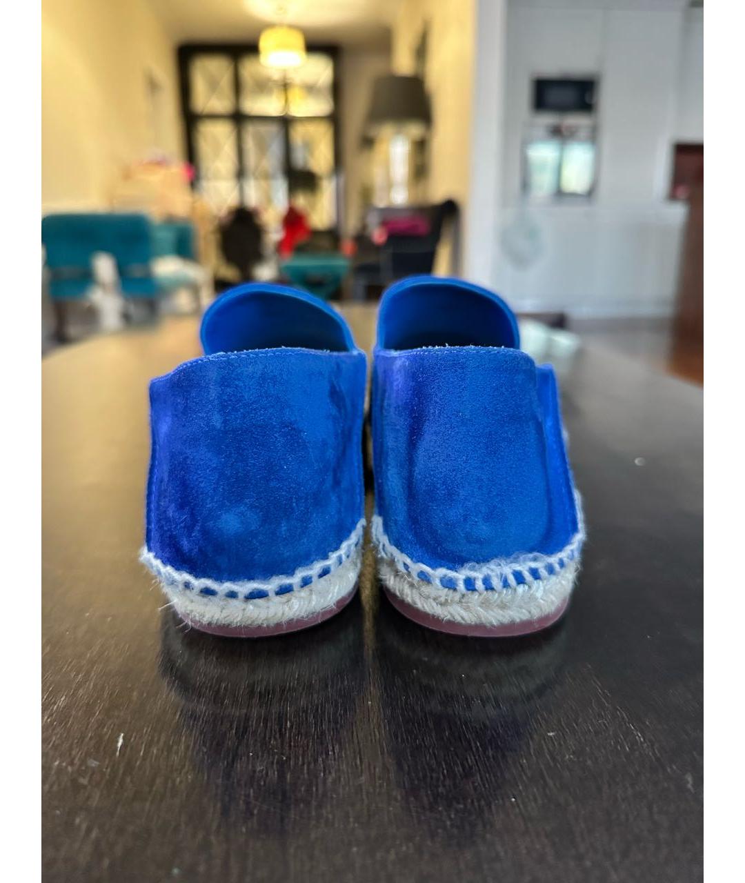 LORO PIANA Синие замшевые эспадрильи, фото 4